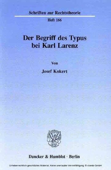 Der Begriff des Typus bei Karl Larenz. main product photo