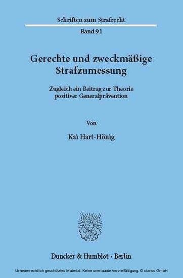 Gerechte und zweckmäßige Strafzumessung. main product photo