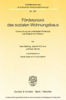 Förderpraxis des sozialen Wohnungsbaus.