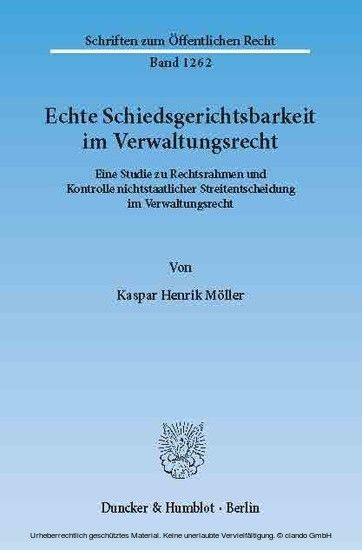Echte Schiedsgerichtsbarkeit im Verwaltungsrecht. main product photo