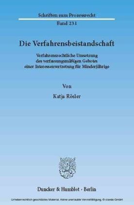 Die Verfahrensbeistandschaft.