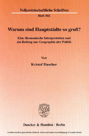 Warum sind Hauptstädte so groß? main product photo
