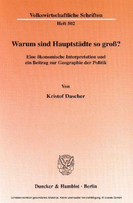 Warum sind Hauptstädte so groß?