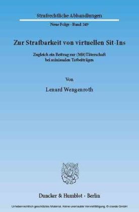 Zur Strafbarkeit von virtuellen Sit-Ins.