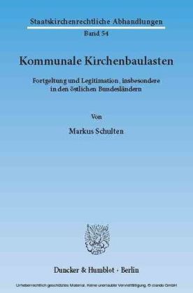 Kommunale Kirchenbaulasten.