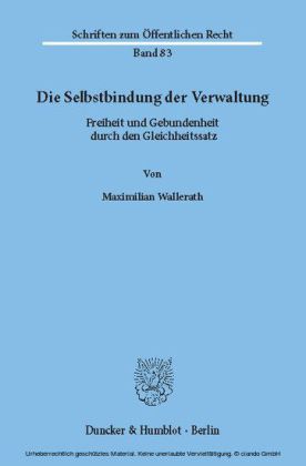 Die Selbstbindung der Verwaltung.