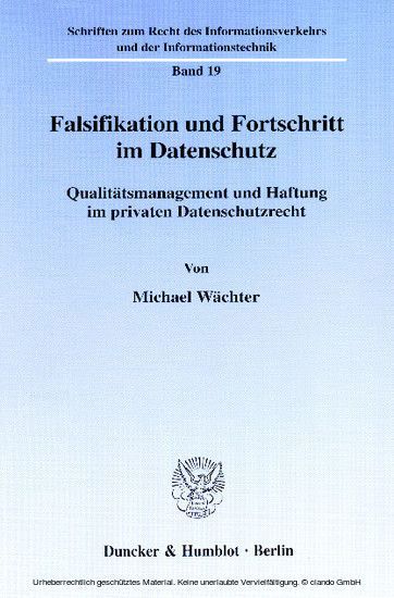 Falsifikation und Fortschritt im Datenschutz. main product photo