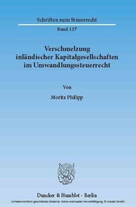 Verschmelzung inländischer Kapitalgesellschaften im Umwandlungssteuerrecht.