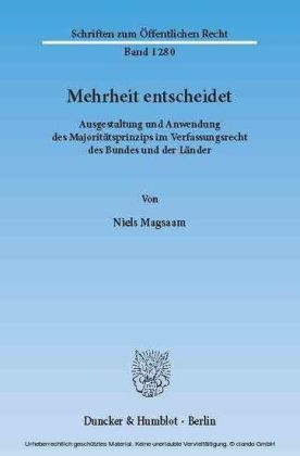 Mehrheit entscheidet.
