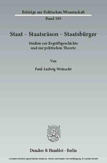 Staat - Staatsräson - Staatsbürger. main product photo