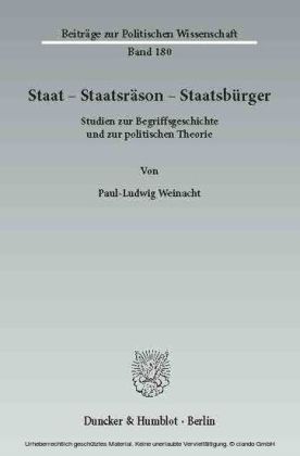 Staat - Staatsräson - Staatsbürger.
