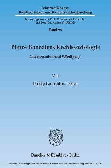 Pierre Bourdieus Rechtssoziologie. main product photo