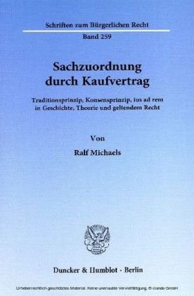 Sachzuordnung durch Kaufvertrag.