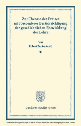 Zur Theorie des Preises