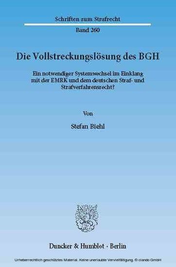 Die Vollstreckungslösung des BGH. main product photo