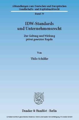 IDW-Standards und Unternehmensrecht.