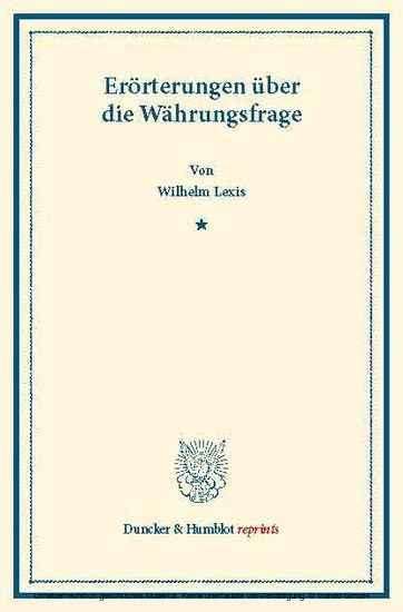 Erörterungen über die Währungsfrage. main product photo