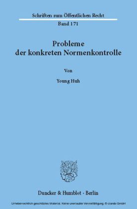 Probleme der konkreten Normenkontrolle,