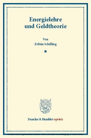 Energielehre und Geldtheorie. main product photo