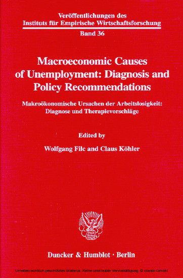 Macroeconomic Causes of Unemployment: Diagnosis and Policy Recommendations / main product photo