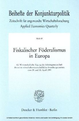 Fiskalischer Föderalismus in Europa.