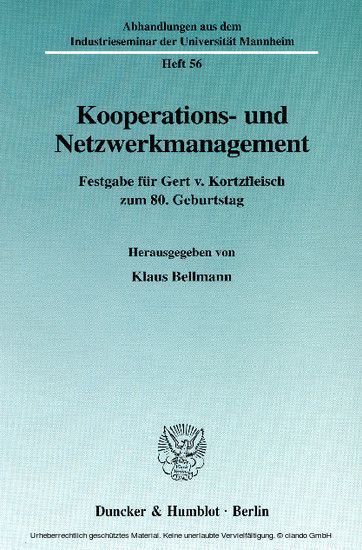 Kooperations- und Netzwerkmanagement. main product photo