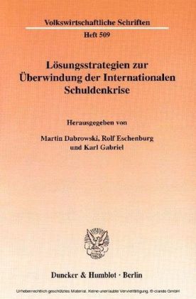 Lösungsstrategien zur Überwindung der Internationalen Schuldenkrise.