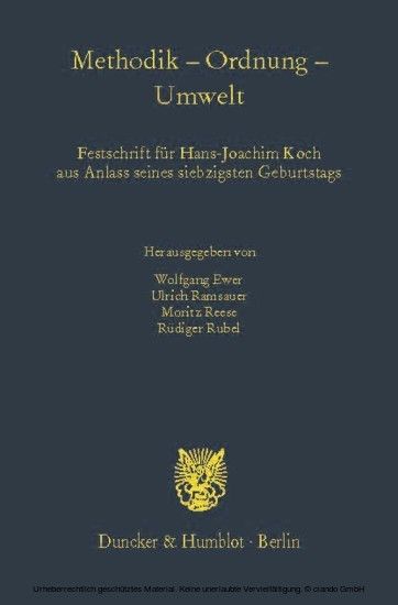 Methodik - Ordnung - Umwelt. main product photo