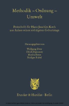 Methodik - Ordnung - Umwelt.
