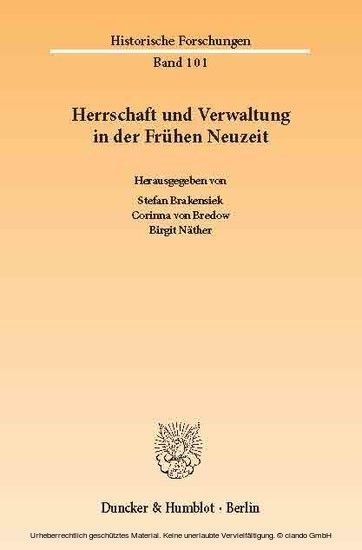 Herrschaft und Verwaltung in der Frühen Neuzeit. main product photo