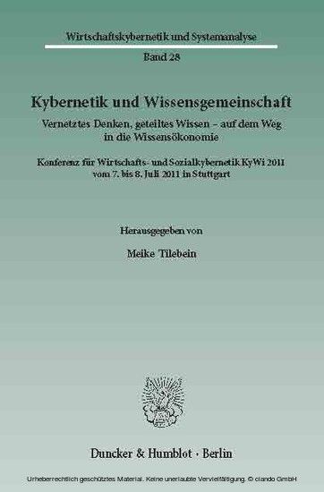 Kybernetik und Wissensgemeinschaft. main product photo