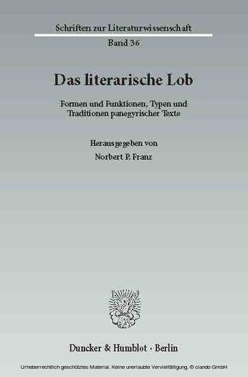 Das literarische Lob. main product photo