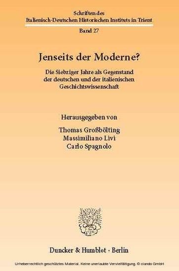 Jenseits der Moderne? main product photo