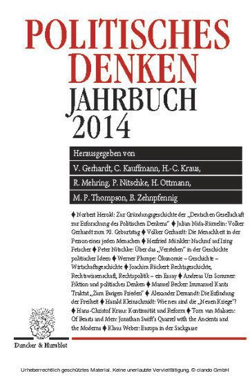 Politisches Denken. Jahrbuch 2014. main product photo