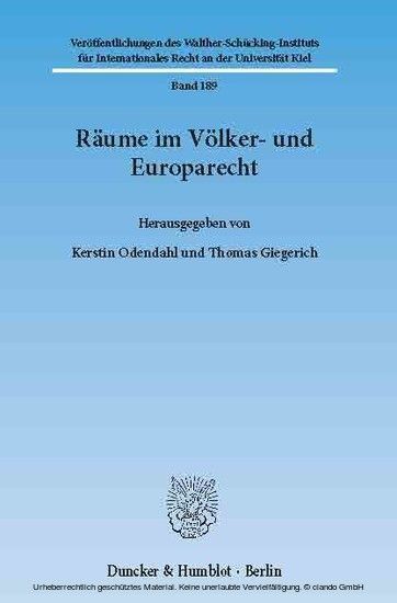 Räume im Völker- und Europarecht. main product photo