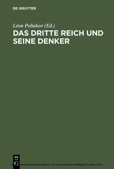 Das Dritte Reich und seine Denker main product photo