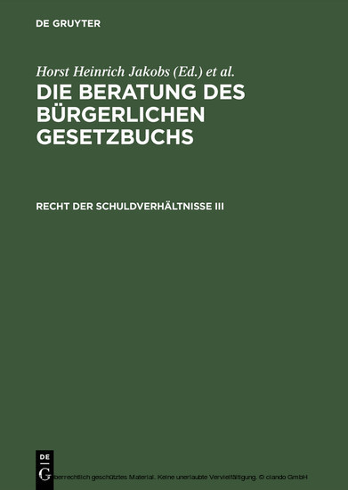Recht der Schuldverhältnisse III main product photo
