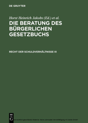 Recht der Schuldverhältnisse III
