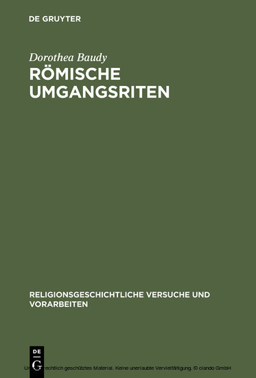 Römische Umgangsriten main product photo