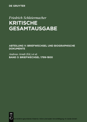 Briefwechsel 1799-1800