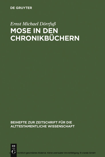 Mose in den Chronikbüchern main product photo