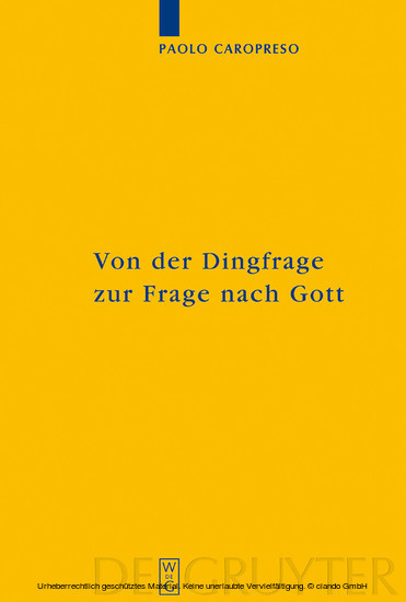 Von der Dingfrage zur Frage nach Gott main product photo
