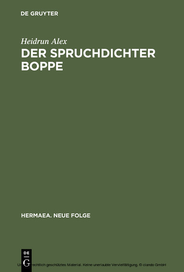 Der Spruchdichter Boppe main product photo