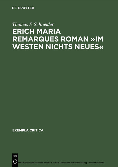 Erich Maria Remarques Roman "Im Westen nichts Neues" main product photo