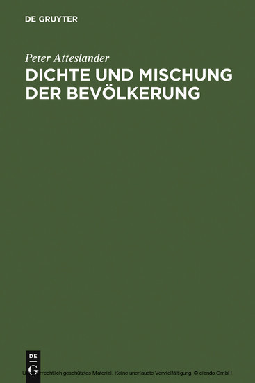 Dichte und Mischung der Bevölkerung main product photo