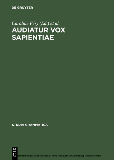 Audiatur Vox Sapientiae main product photo