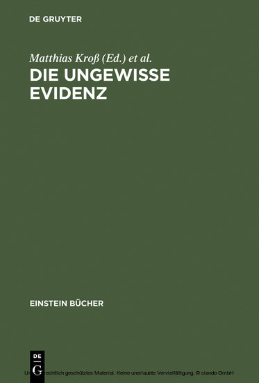 Die ungewisse Evidenz main product photo