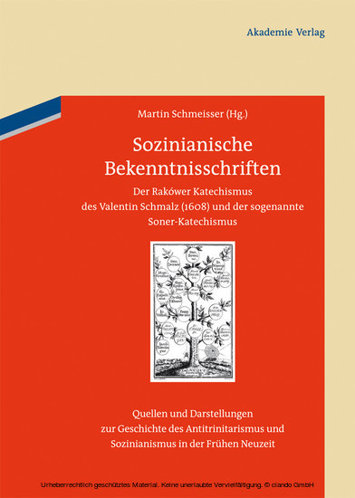 Sozinianische Bekenntnisschriften main product photo