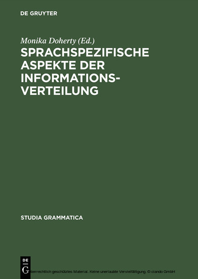 Sprachspezifische Aspekte der Informationsverteilung main product photo