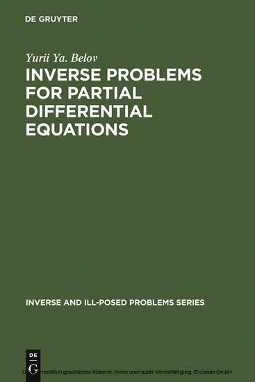 Inverse Problems for Partial Differential Equations main product photo
